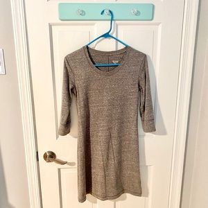 3/4 length sleeve Heather gray fitted dress